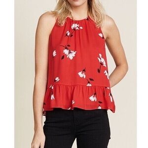 Joie Ayame Red Floral Tank